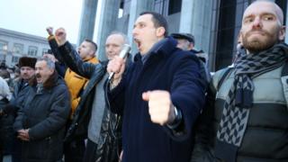 Павел Северинец на трибуне