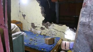 Casas dañadas en Arequipa tras el sismo.