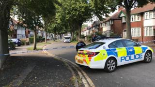 Police car at scene