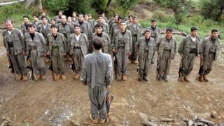 Irak'ın Hakurk dağındaki PKK kampı