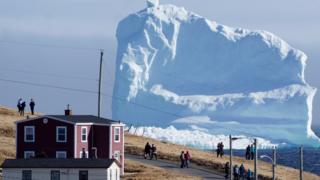 A massive iceberg passes through Newfoundland's 'iceberg alley'