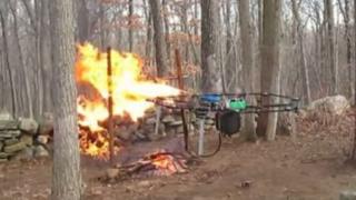 Drone flamethrower