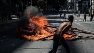 Protesta en Río de Janeiro