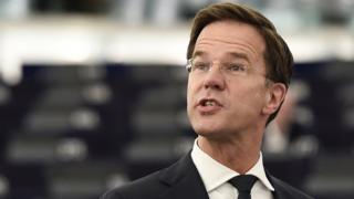 Archive image shows Dutch Prime Minister Mark Rutte speaking at the European Parliament on 5 July 2016.