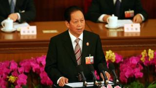 2007年,肖揚向中國全國人大作年度工作報告。