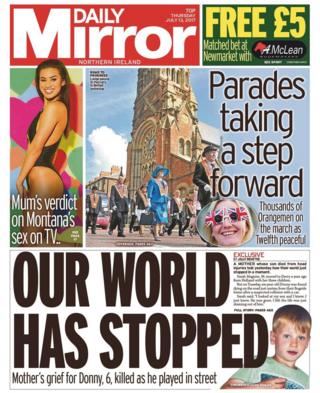 Daily Mirror front page