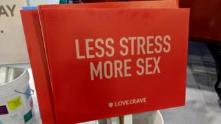 Tech Less stress more sex sign