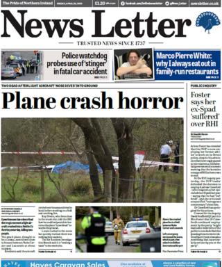 News Letter front page 20/04/18