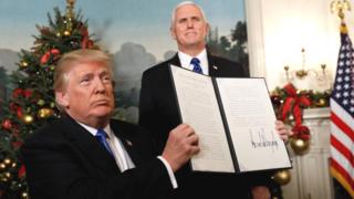 Donald Trump brandit la déclaration de reconnaissance de Jérusalem comme capitale d'Israël
