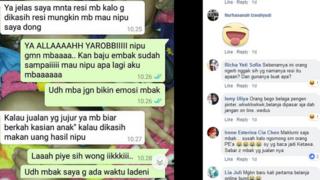 Percakapan penjual dan pembeli toko online.