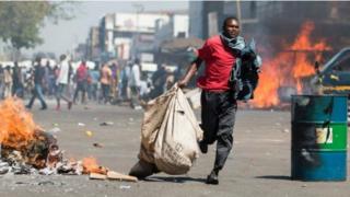 Manifestation de protestation au Zimbabwe.