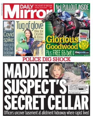 Daily Mirror front page