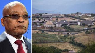 Perezida Jacob Zuma(ibumoso) aho yavuguye(iburyo)