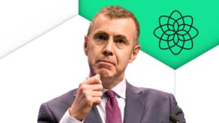 Графическое изображение Адама Прайса и логотипа Plaid Cymru