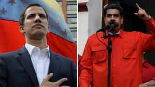 Juan Guaidó y Nicolás Maduro.