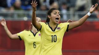 Yoreli Rincón enel Mundial de 2015