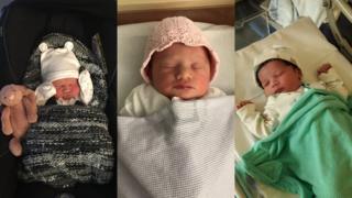 Младенцы Луи, Изабель и Шон родились всего за несколько часов до рождения третьего герцогини Кембриджской. Фото: Джессика, Стеф и Джас