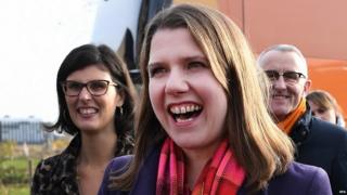 Jo Swinson with colleague Layla Moran