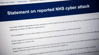 Statement on NHS cyber-attack