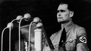 Rudolf Hess making a speech in 1937