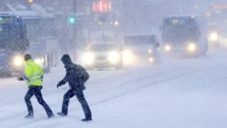 Helsinki in the snow
