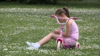 Girl with bike