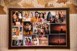 Photoframe with pictures of Sudeep and Bhagyashree