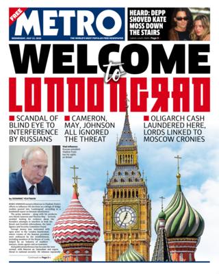 Metro front page 22 July 2020