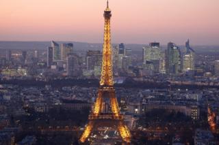 Paris skyline at night - November 2016
