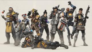 Apex Legend characters pose for a promo shot