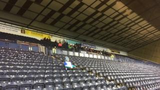 Peter was made to sit away from his fellow St Johnstone fans