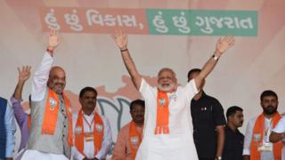 ગુજરાતની એક રેલીમાં નરેન્દ્ર મોદી અને અમિત શાહ