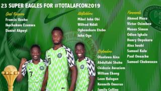 Ahmed Musa, Mikel Obi ati Kenneth Omeruo