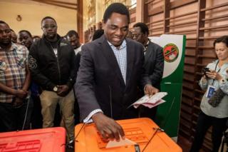Hakainde Hichilema alipata asilimia 47.63 ya kura