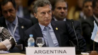 Argentina's President Macri attends a session of the Summit of Heads of State of MERCOSUR and Associated States and 49th Meeting of the Common Market Council in Luque