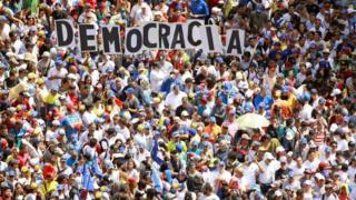 Protesto na Venezuela
