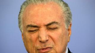 Presidente Michel Temer durante entrevista coletiva em Brasília