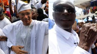 Lionel Zinsou (L) and Patrice Talon (R)