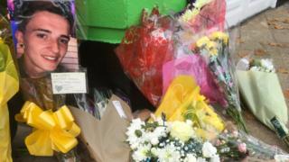 Flowers and tributes