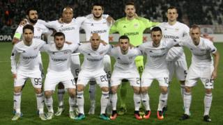 Qarabağ futbol klubunun komandası (7 noyabr 2016).