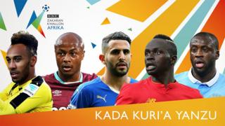 Pierre-Emerick Aubameyang, da Andre Ayew, da Riyad Mahrez, da Sadio Mane da kuma Yaya Toure