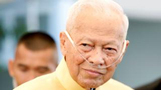 Thailand's former Prime Minister and President of the Royal Privy Council Prem Tinsulanonda is seen during an official event in Bangkok on 10 April, 2019