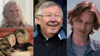Billy Connolly, Sir Alex Ferguson, Robert Carlyle and Gregor Fisher and Elaine C Smith