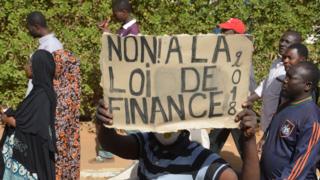 Une manifestation contre la loi des finances (janvier 2018)
