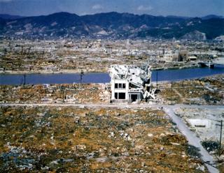 Die zerstörte Stadt Hiroshima im Jahr 1945