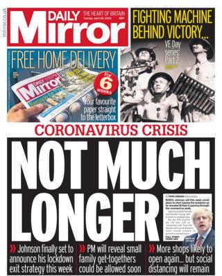 Daily Mirror front page