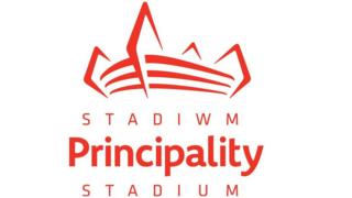 Logo newydd stadiwm Principality