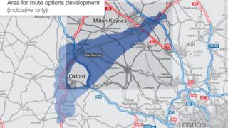 Map of preferred corridor