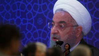 حسن روحانی در کنفرانس روسای مجالس ایران، افغانستان، پاکستان، ترکیه، چین و روسیه که در تهران جریان دارد، سخنرانی می کرد