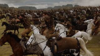 Dothraki em um dos episódios da 3ª temporada